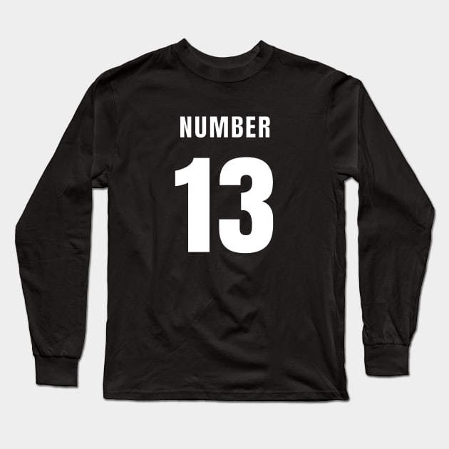 NUMBER 13 FRONT-PRINT Long Sleeve T-Shirt by mn9